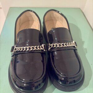 Dadawen Black Patent Loafers